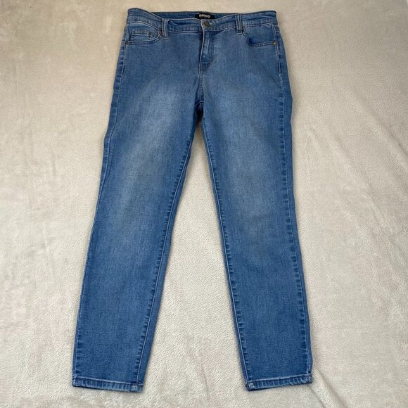 Buffalo Womens Jeans 10/30 Blue Denim Mid-Rise Stretch Straight Ankle Grazer - Picture 12 of 13